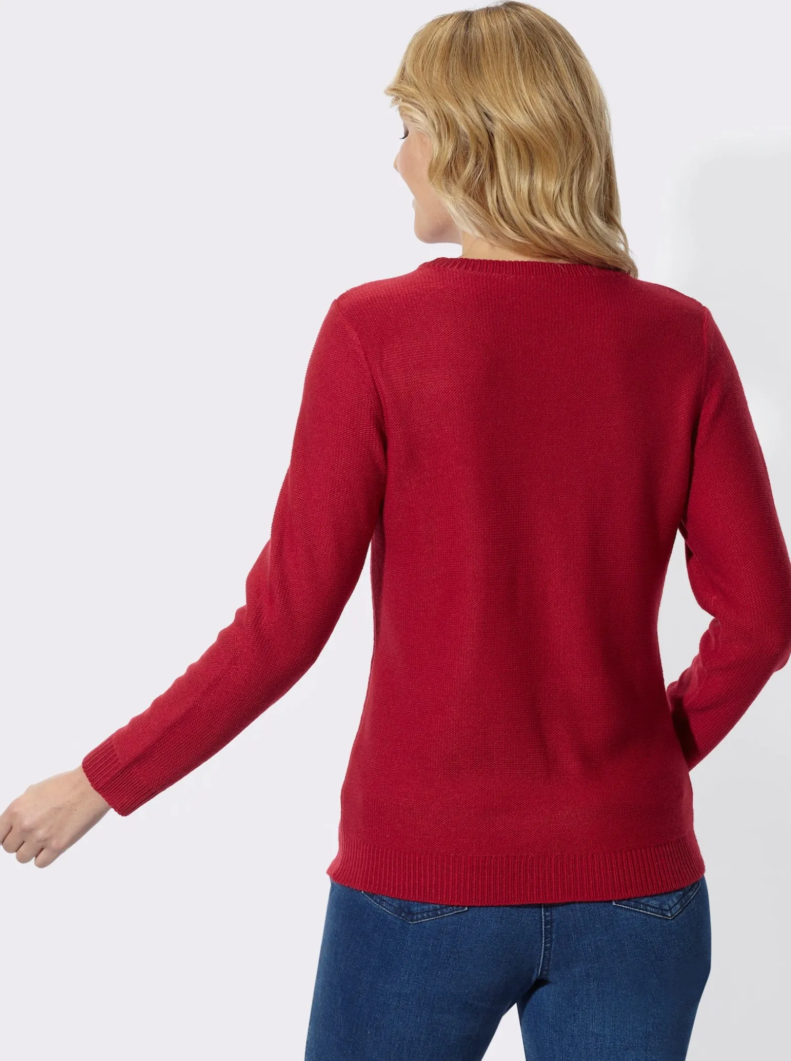 Langarm-Pullover mit Ringelmuster