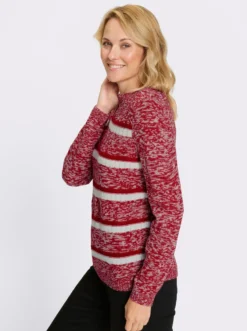 Langarm-Pullover mit Ringel-Muster