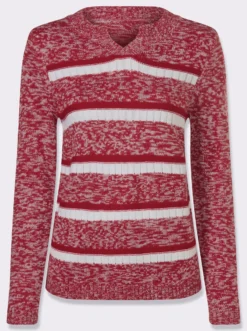 Langarm-Pullover mit Ringel-Muster