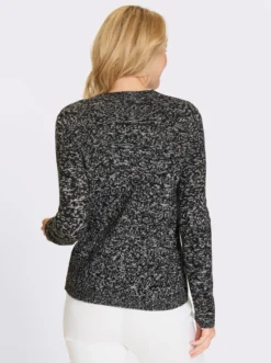 Langarm-Pullover mit Ringel-Muster