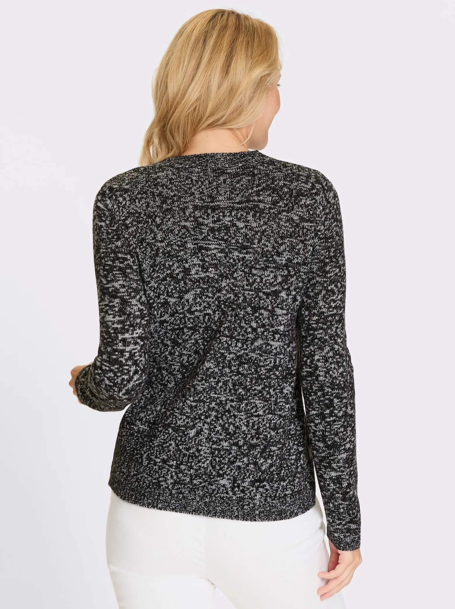 Langarm-Pullover mit Ringel-Muster