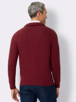 Langarm-Pullover mit Rippenstrickmuster