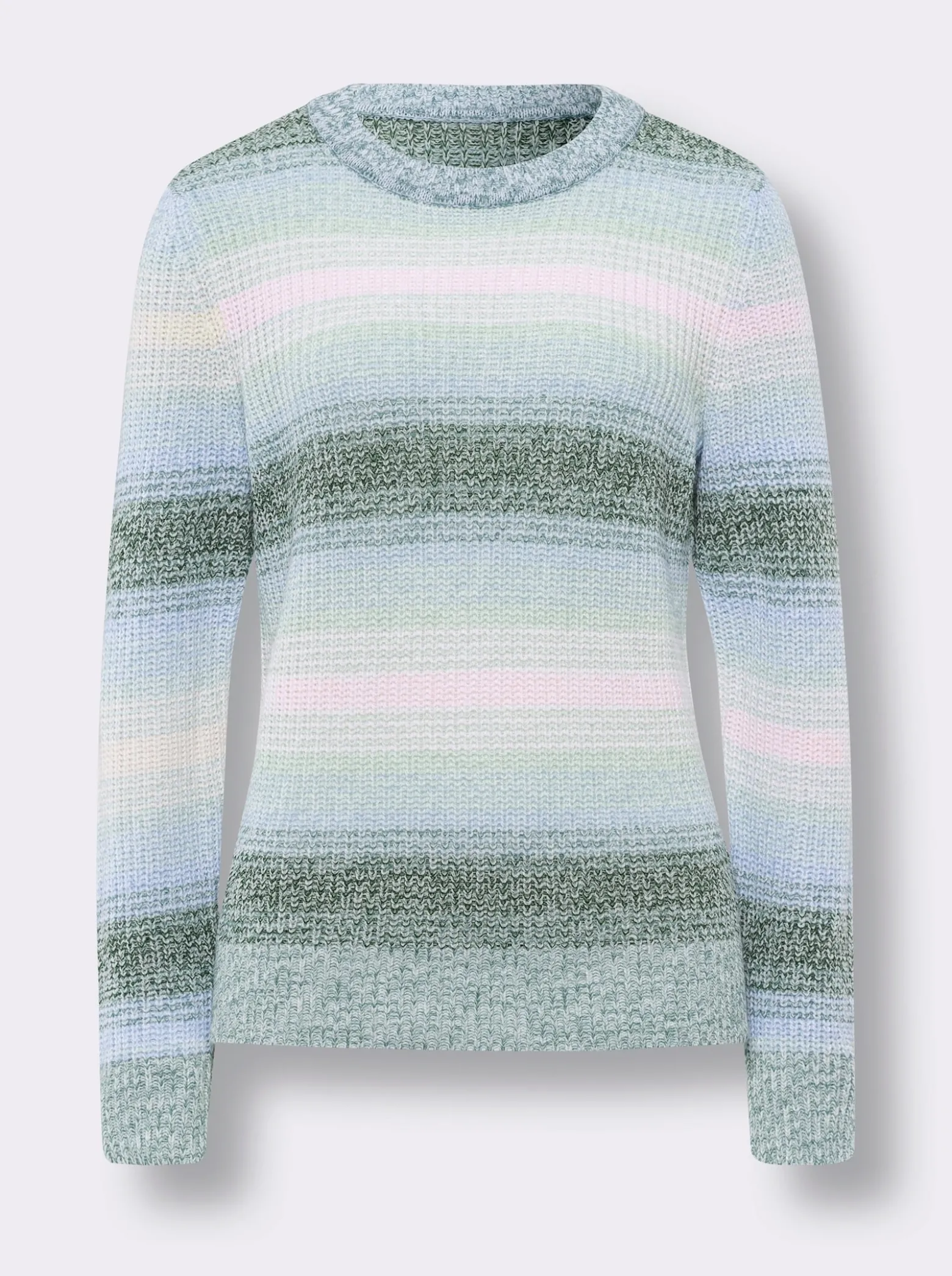 Langarm-Pullover mit Streifen-Muster