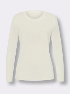 Langarm-Pullover mit Strickmuster vorne