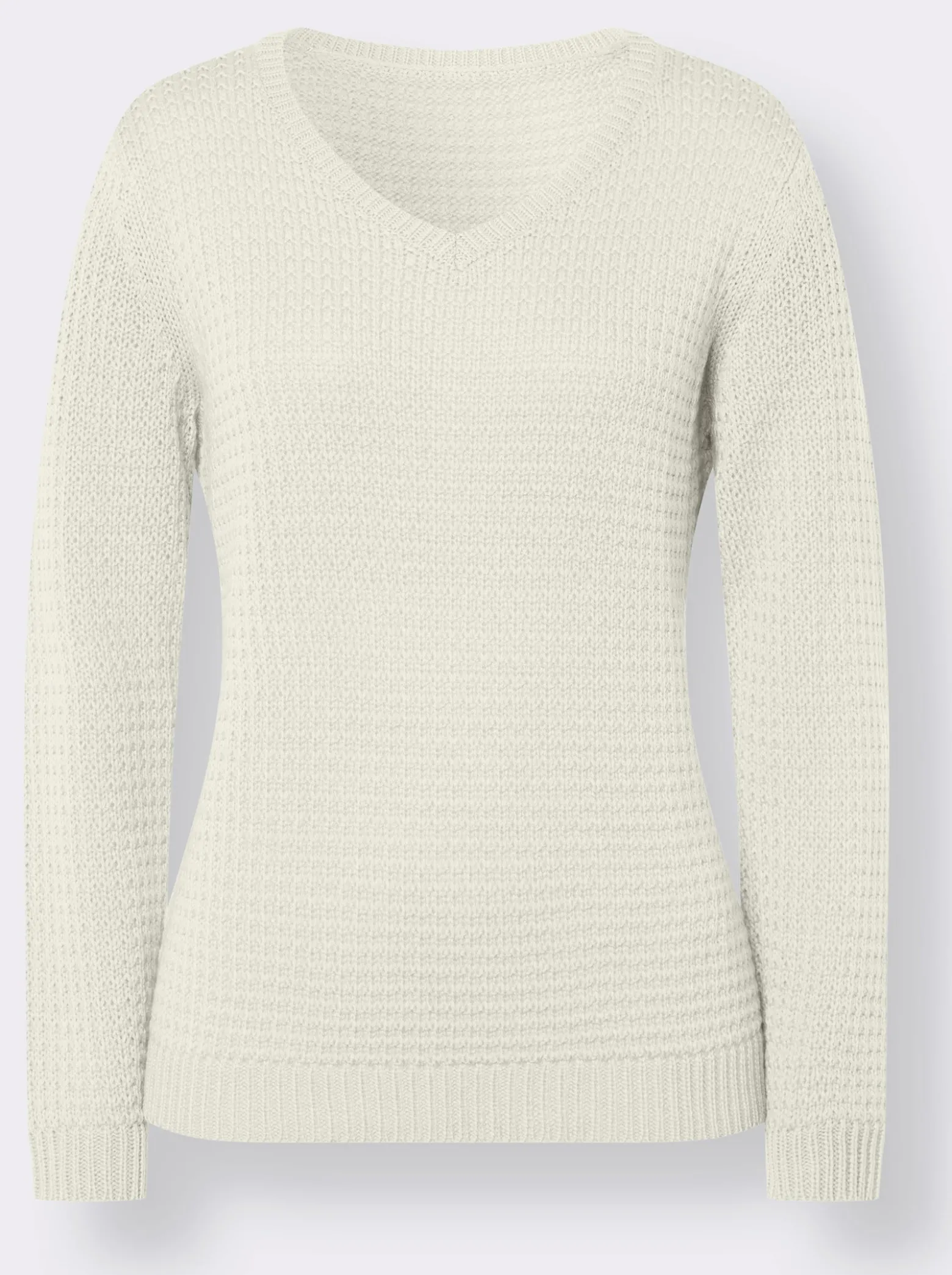 Langarm-Pullover mit Struktur-Strickmuster
