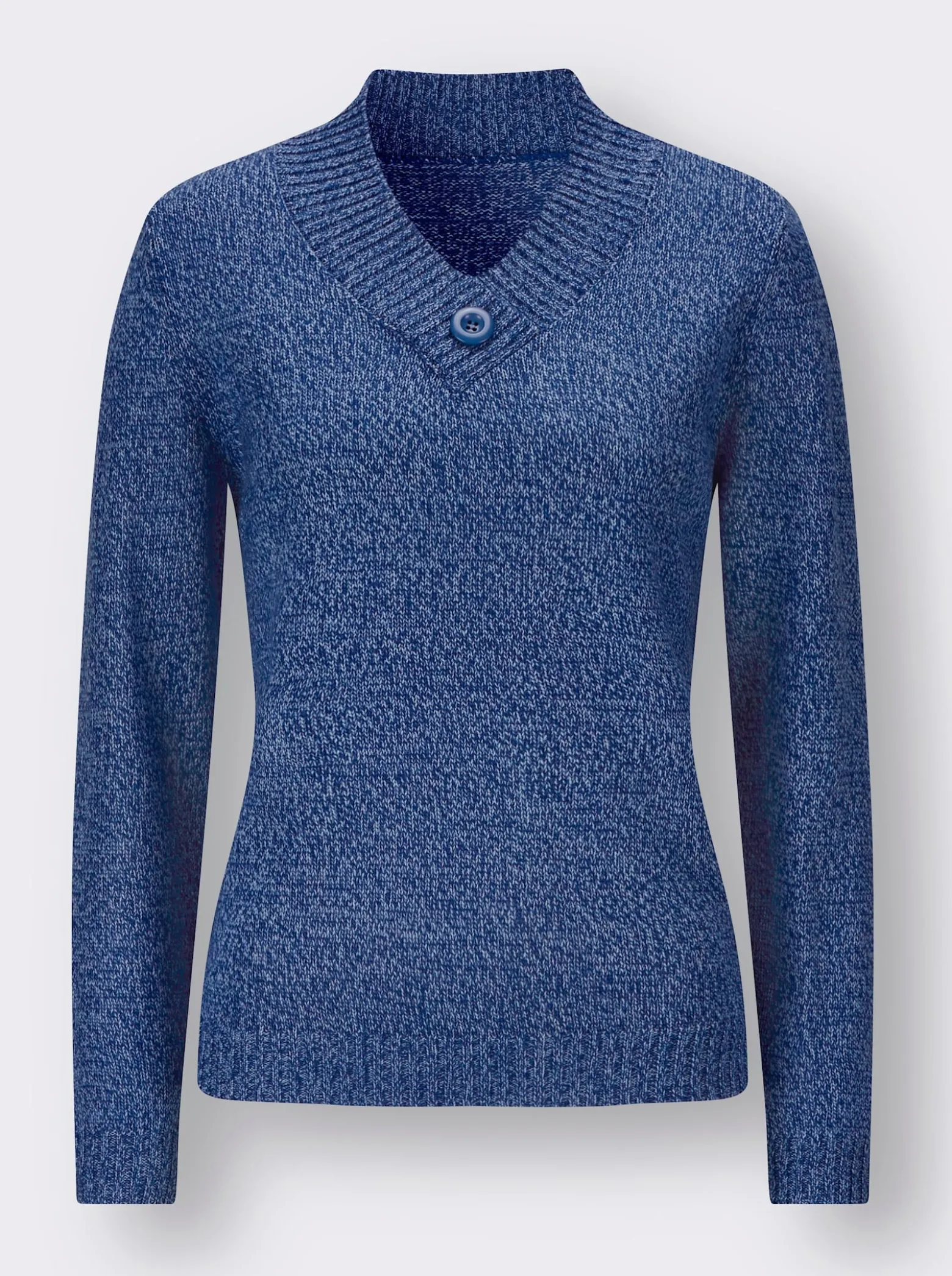 Langarm-Pullover mit V-Ausschnitt