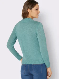 Langarm-Pullover mit V-Ausschnitt
