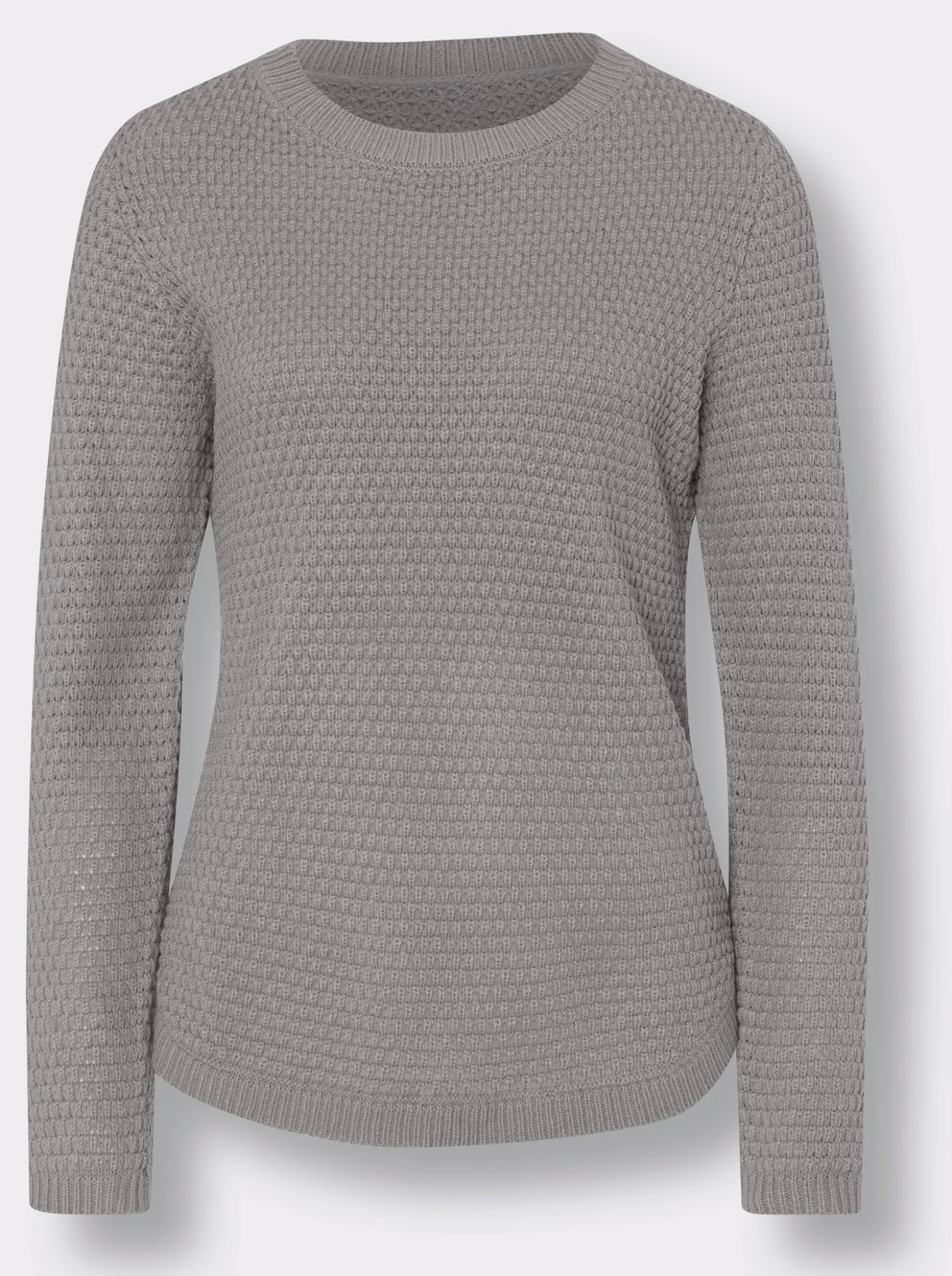 Langarm-Pullover mit Zierknöpfen am Saum