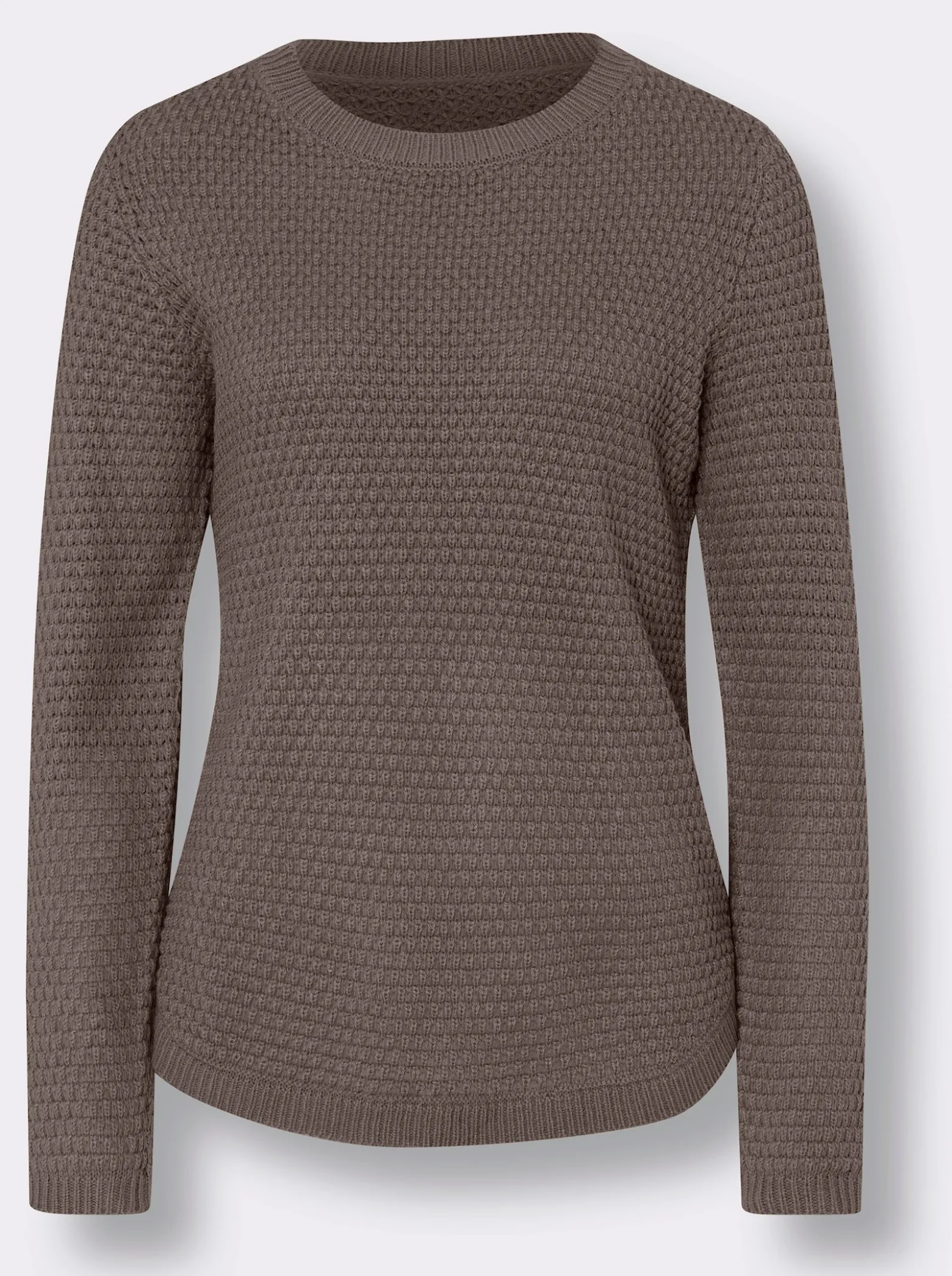 Langarm-Pullover mit Zierknöpfen am Saum
