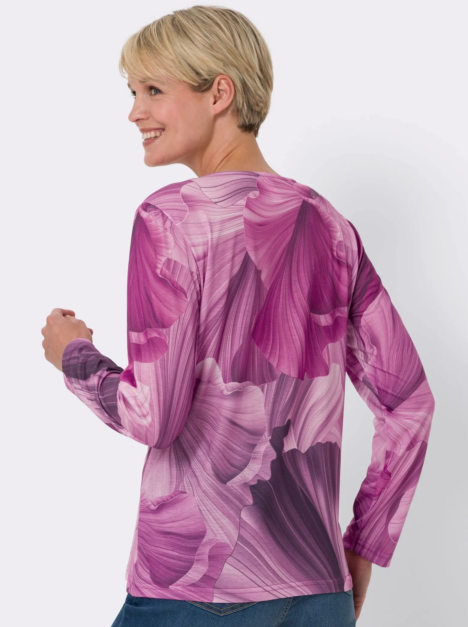 Langarmshirt aus pflegeleichtem Polyester