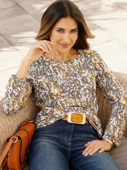 Langarmshirt aus reiner Baumwolle