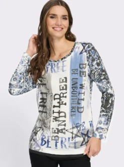 Langarmshirt aus reiner Baumwolle