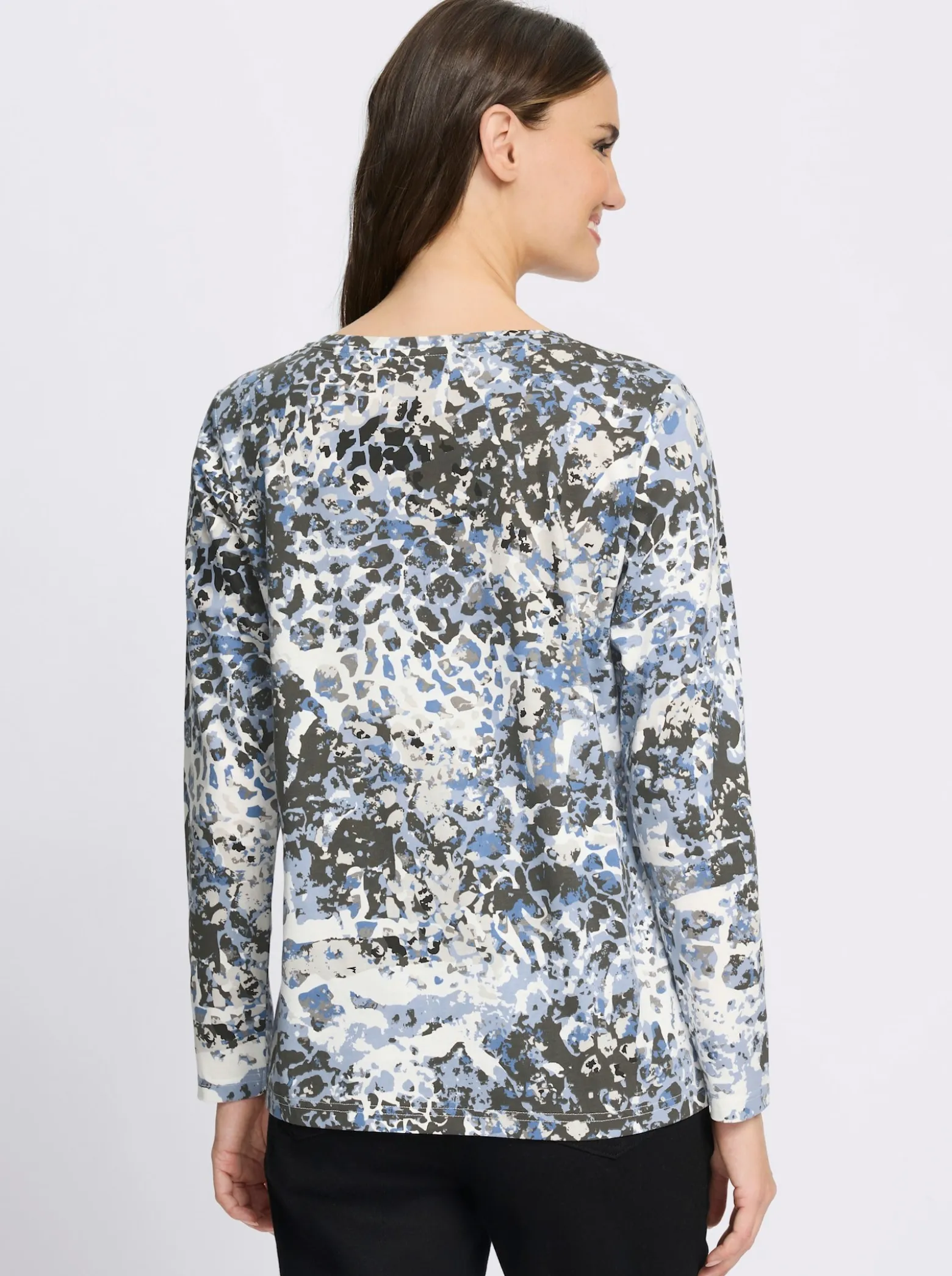 Langarmshirt aus reiner Baumwolle