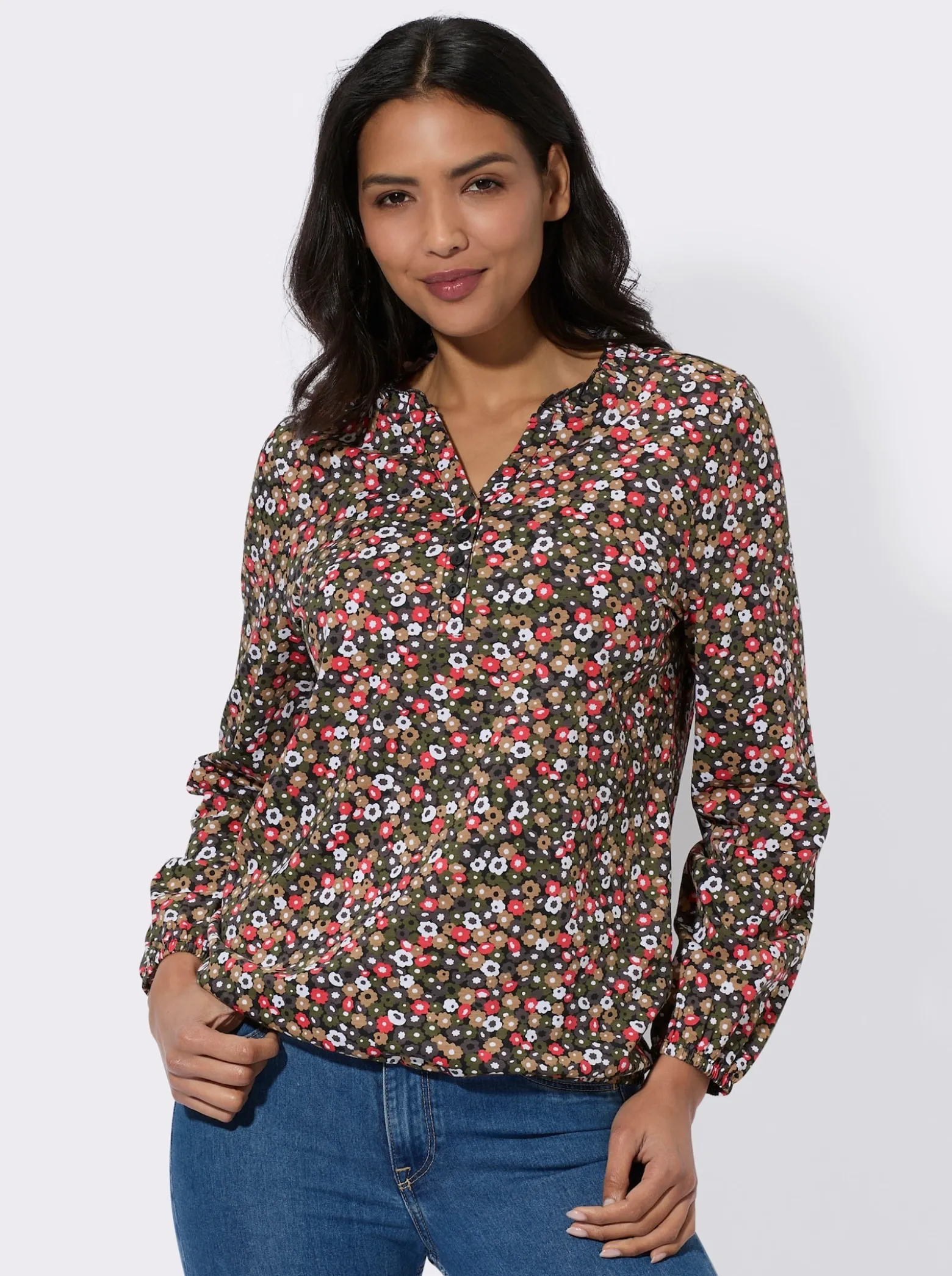 Langarmshirt aus reiner Baumwolle