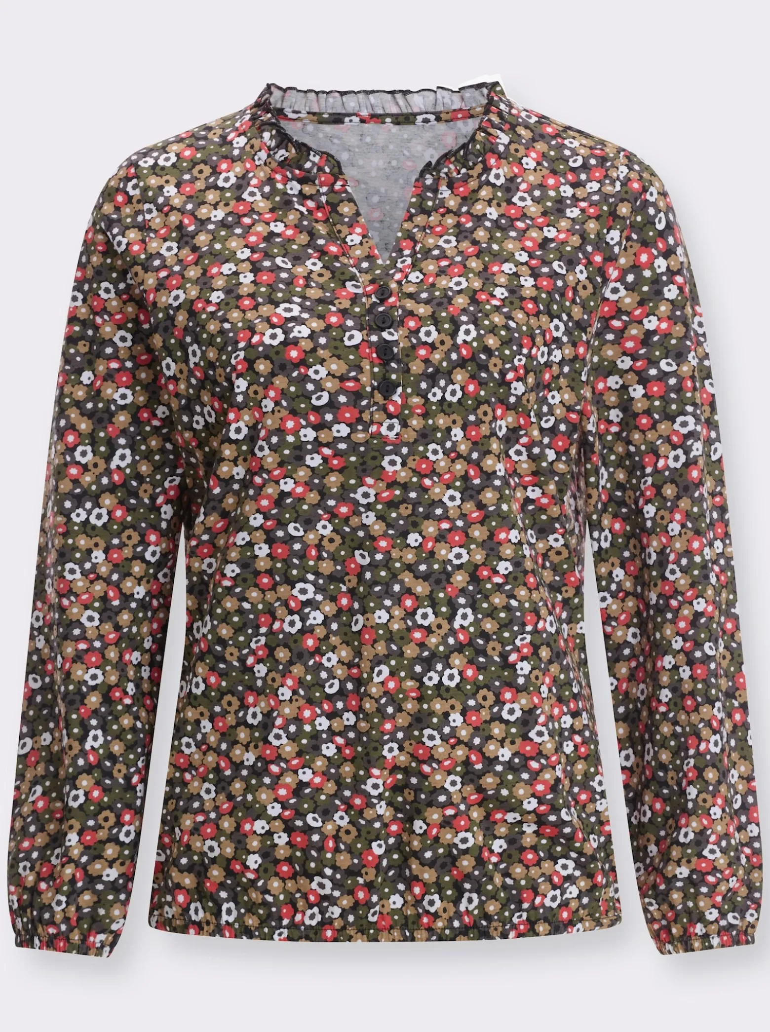 Langarmshirt aus reiner Baumwolle