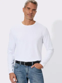 Langarmshirt aus reiner Baumwolle