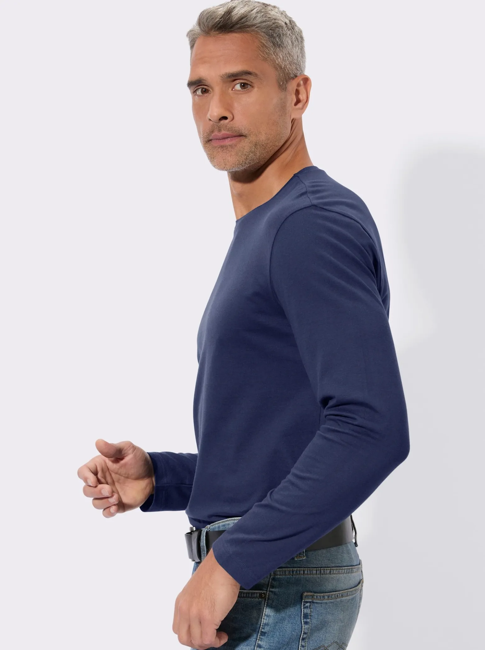 Langarmshirt aus reiner Baumwolle