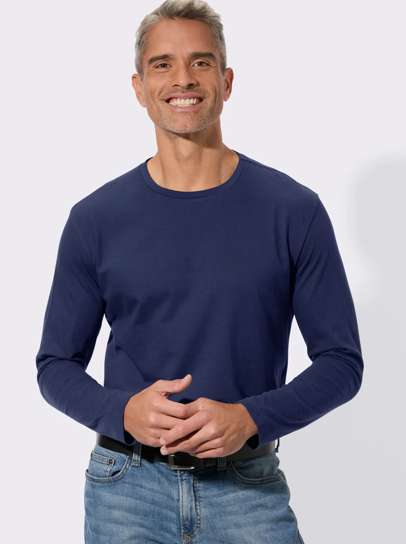 Langarmshirt aus reiner Baumwolle