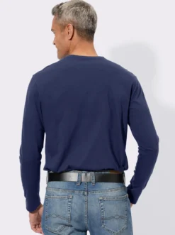 Langarmshirt aus reiner Baumwolle