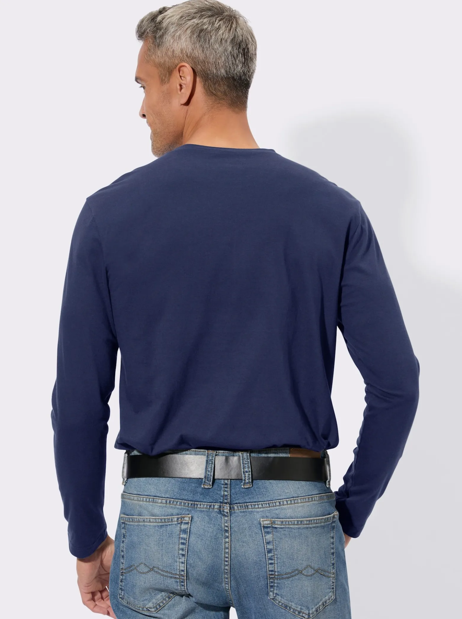Langarmshirt aus reiner Baumwolle