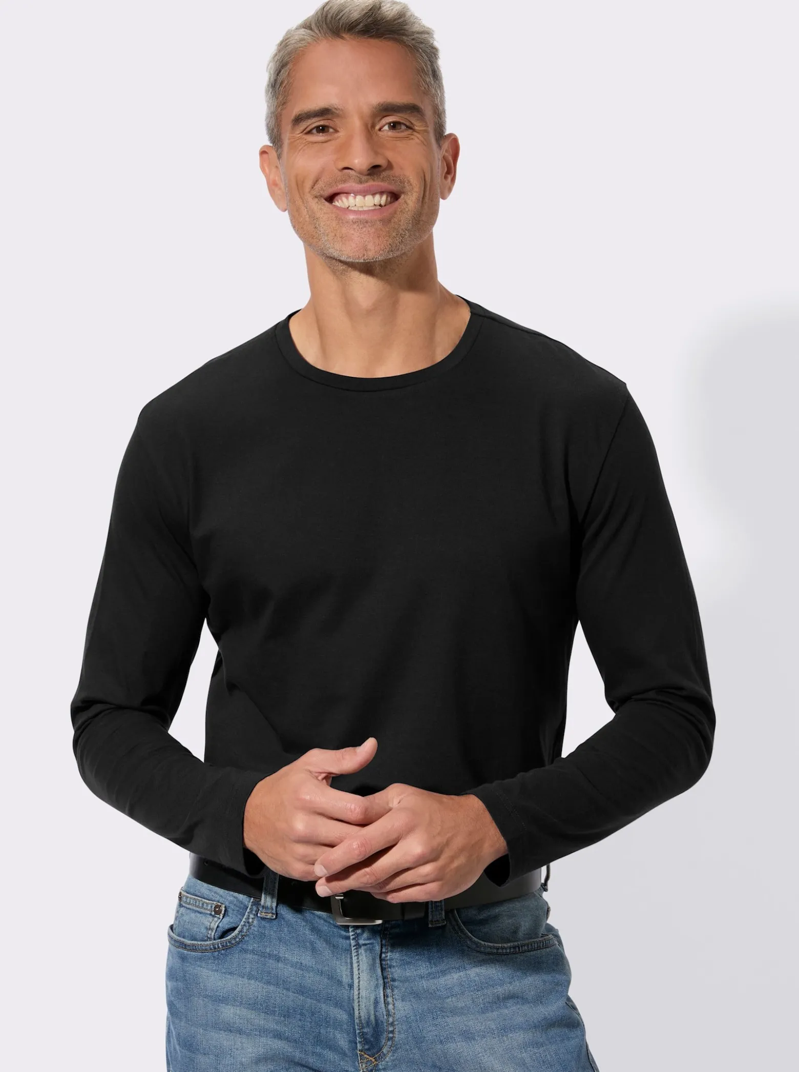 Langarmshirt aus reiner Baumwolle