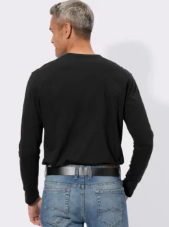 Langarmshirt aus reiner Baumwolle