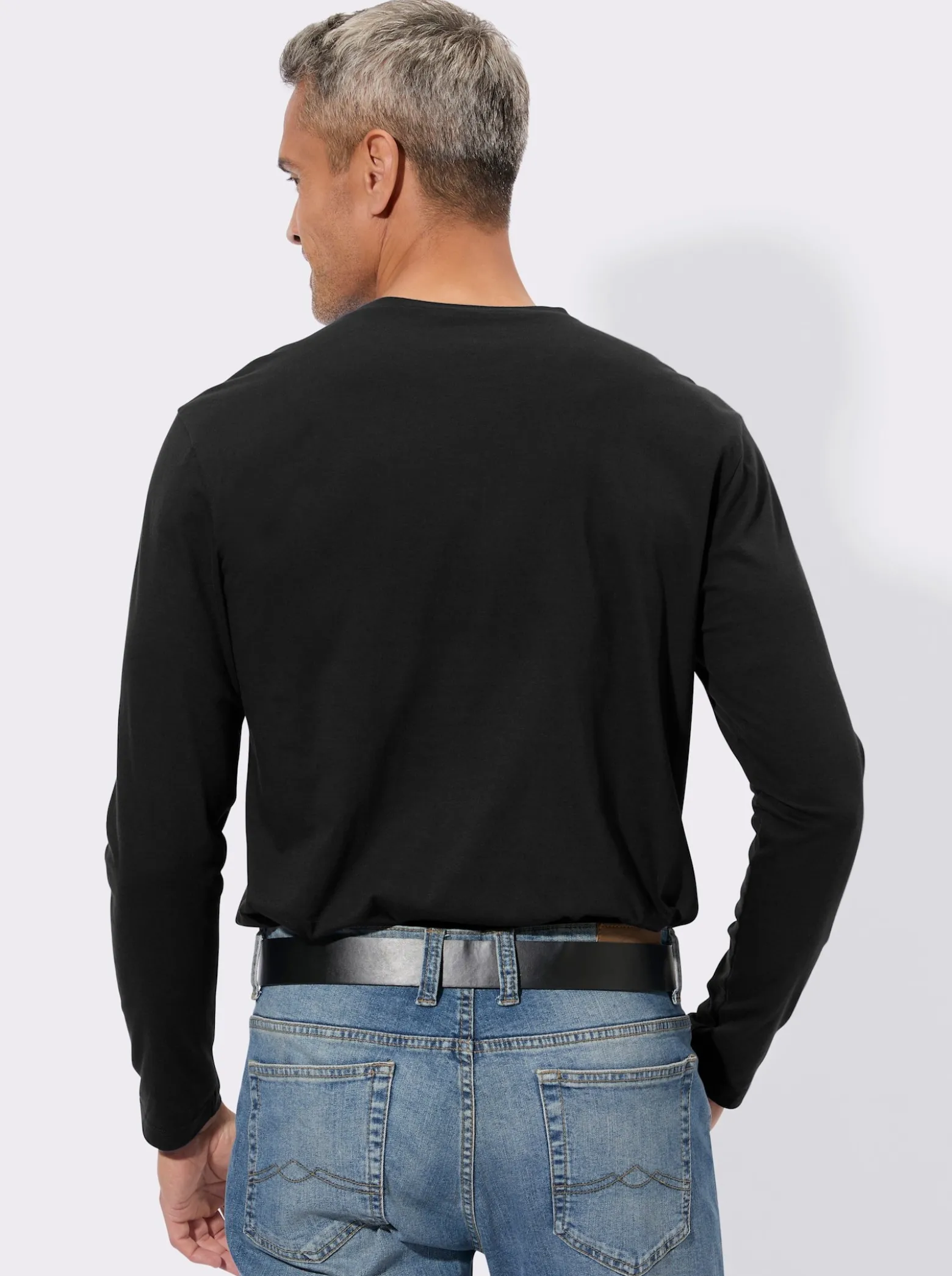 Langarmshirt aus reiner Baumwolle