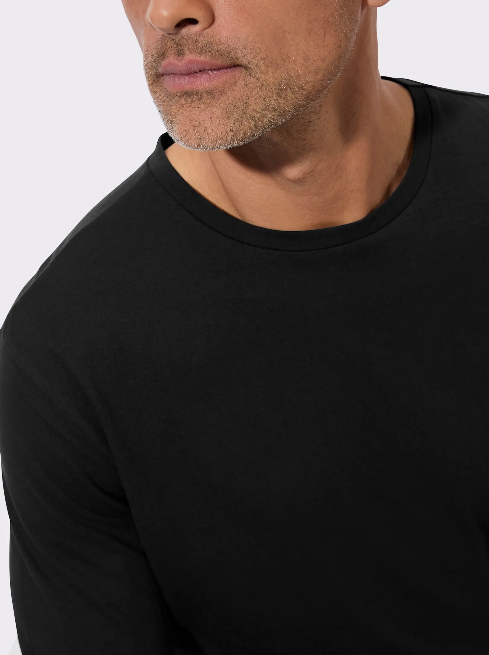 Langarmshirt aus reiner Baumwolle