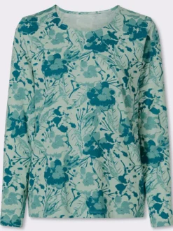 Langarmshirt im floralem Dessin