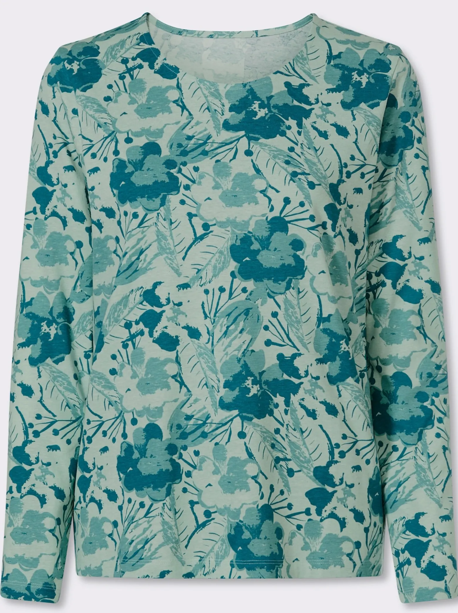 Langarmshirt im floralem Dessin