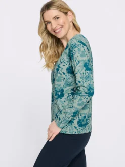 Langarmshirt im floralem Dessin