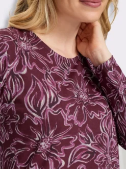 Langarmshirt im floralen Dessin