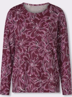 Langarmshirt im floralen Dessin