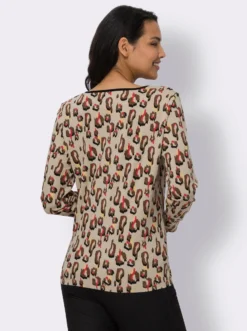 Langarmshirt im Leo-Look