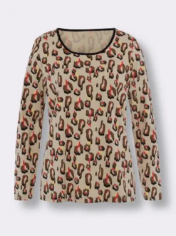 Langarmshirt im Leo-Look