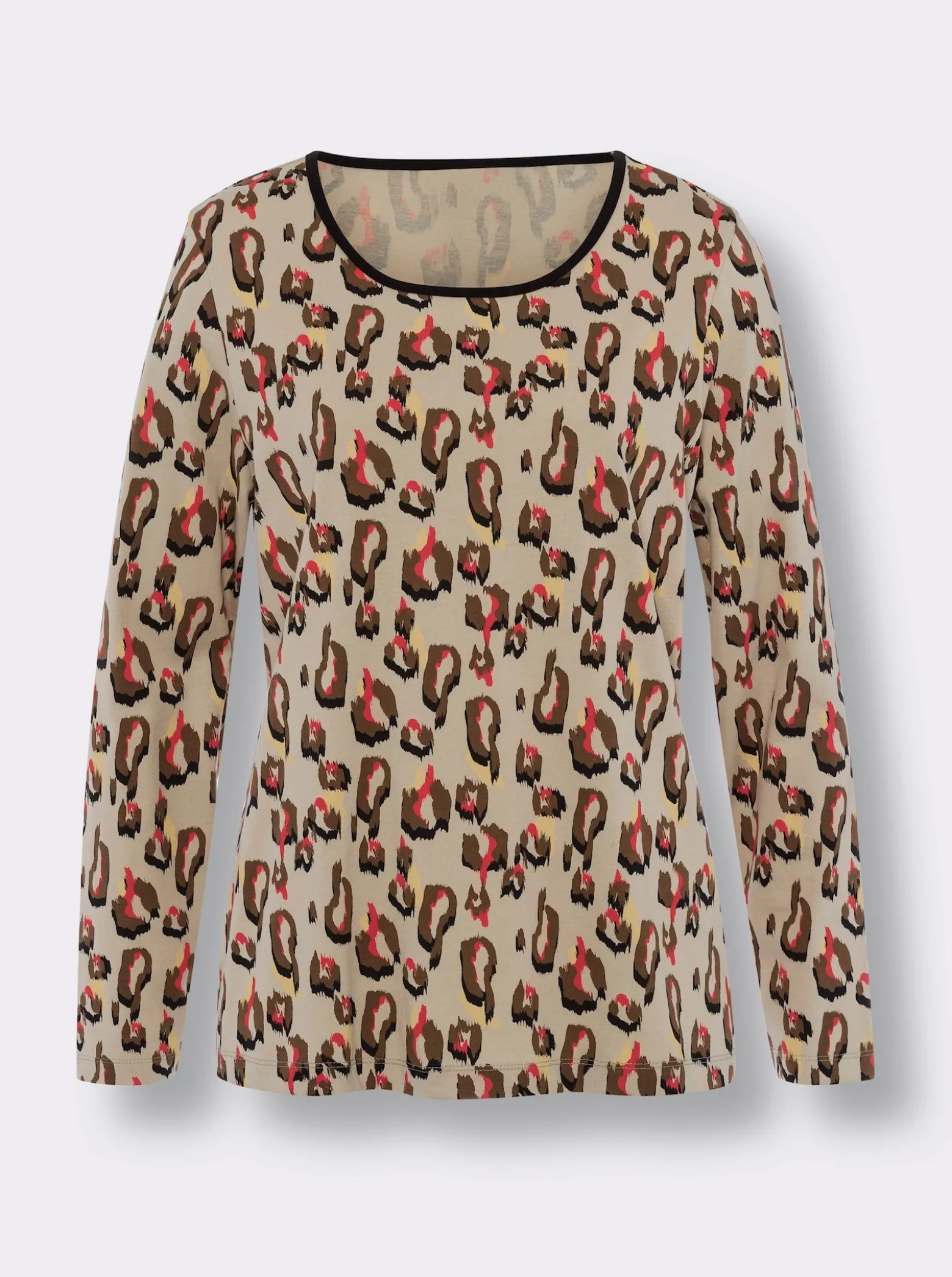 Langarmshirt im Leo-Look