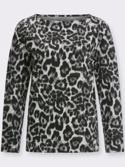 Langarmshirt im Leo-Look