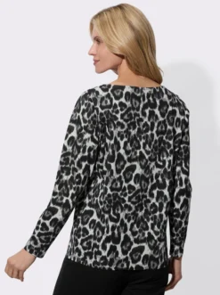 Langarmshirt im Leo-Look
