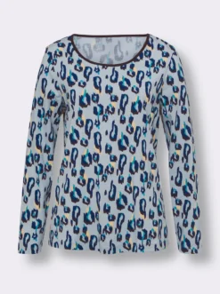 Langarmshirt im Leo-Look