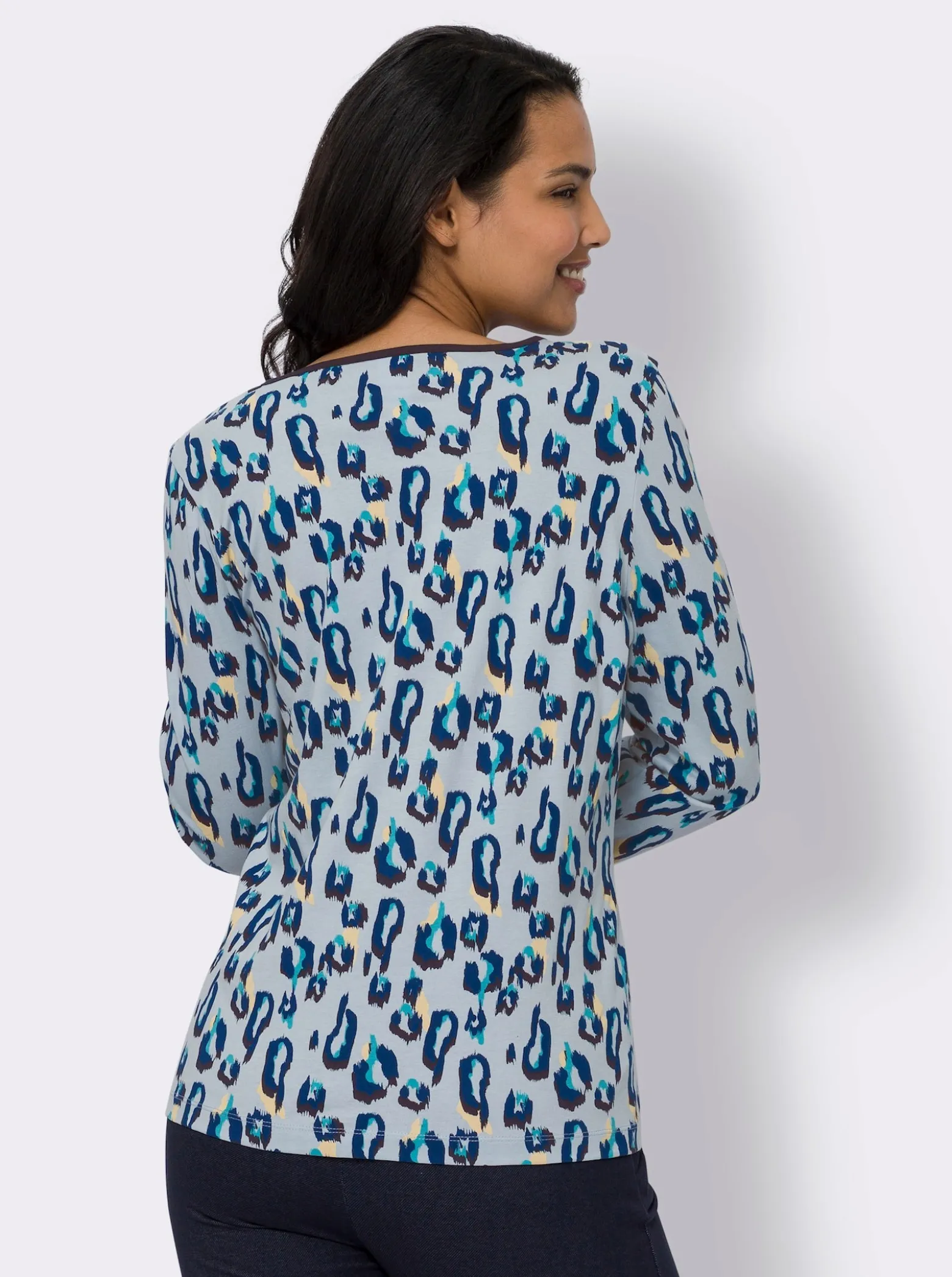 Langarmshirt im Leo-Look