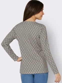 Langarmshirt im Minimal-Dessin