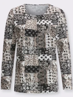 Langarmshirt im Patchwork-Look