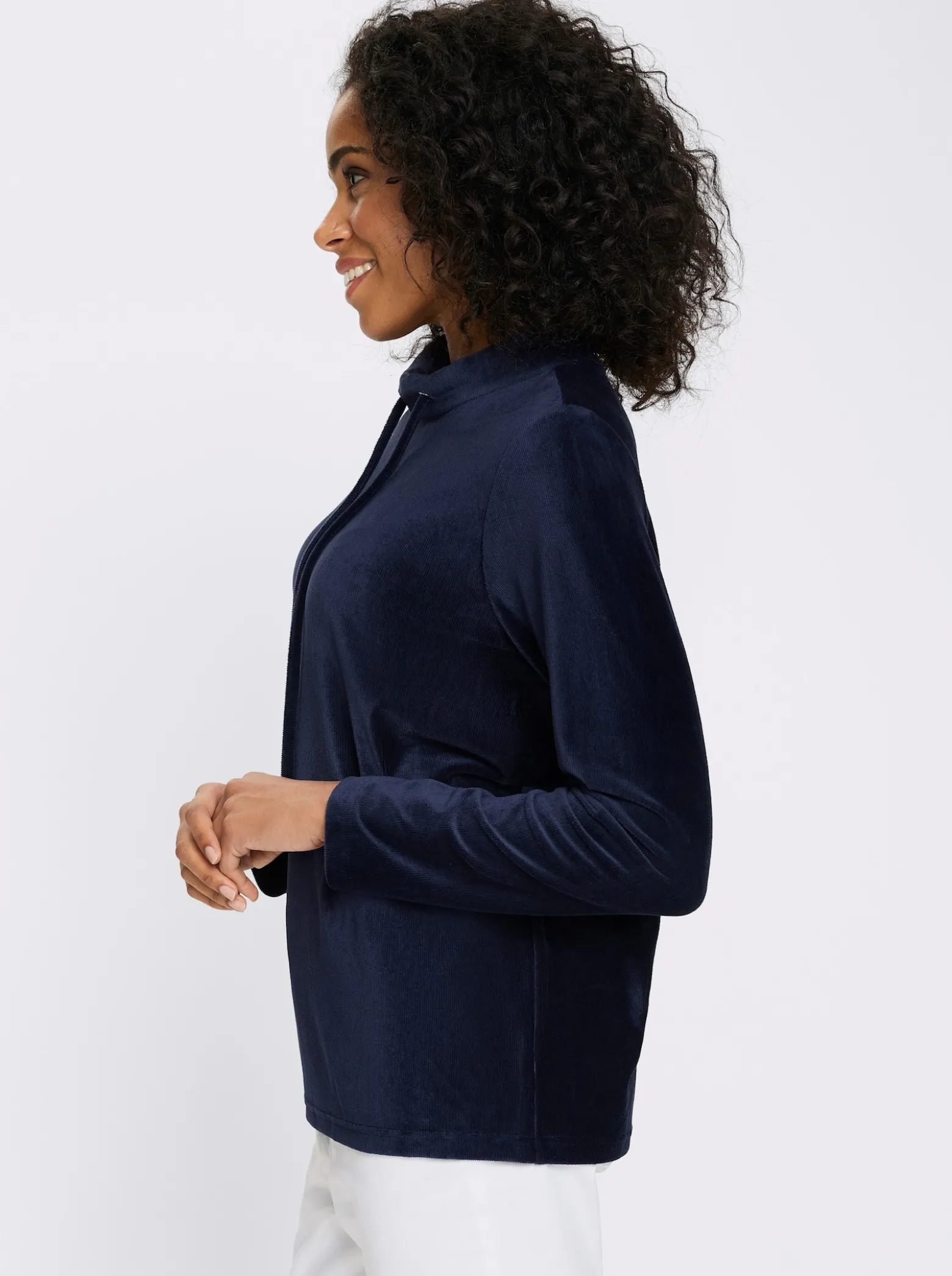 Langarmshirt in Cord-Qualität