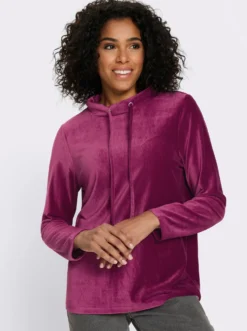 Langarmshirt in Cord-Qualität