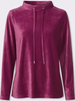 Langarmshirt in Cord-Qualität