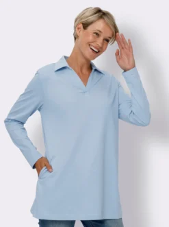 Langarmshirt in Longform