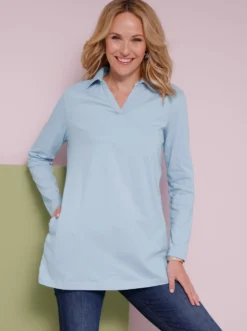 Langarmshirt in Longform