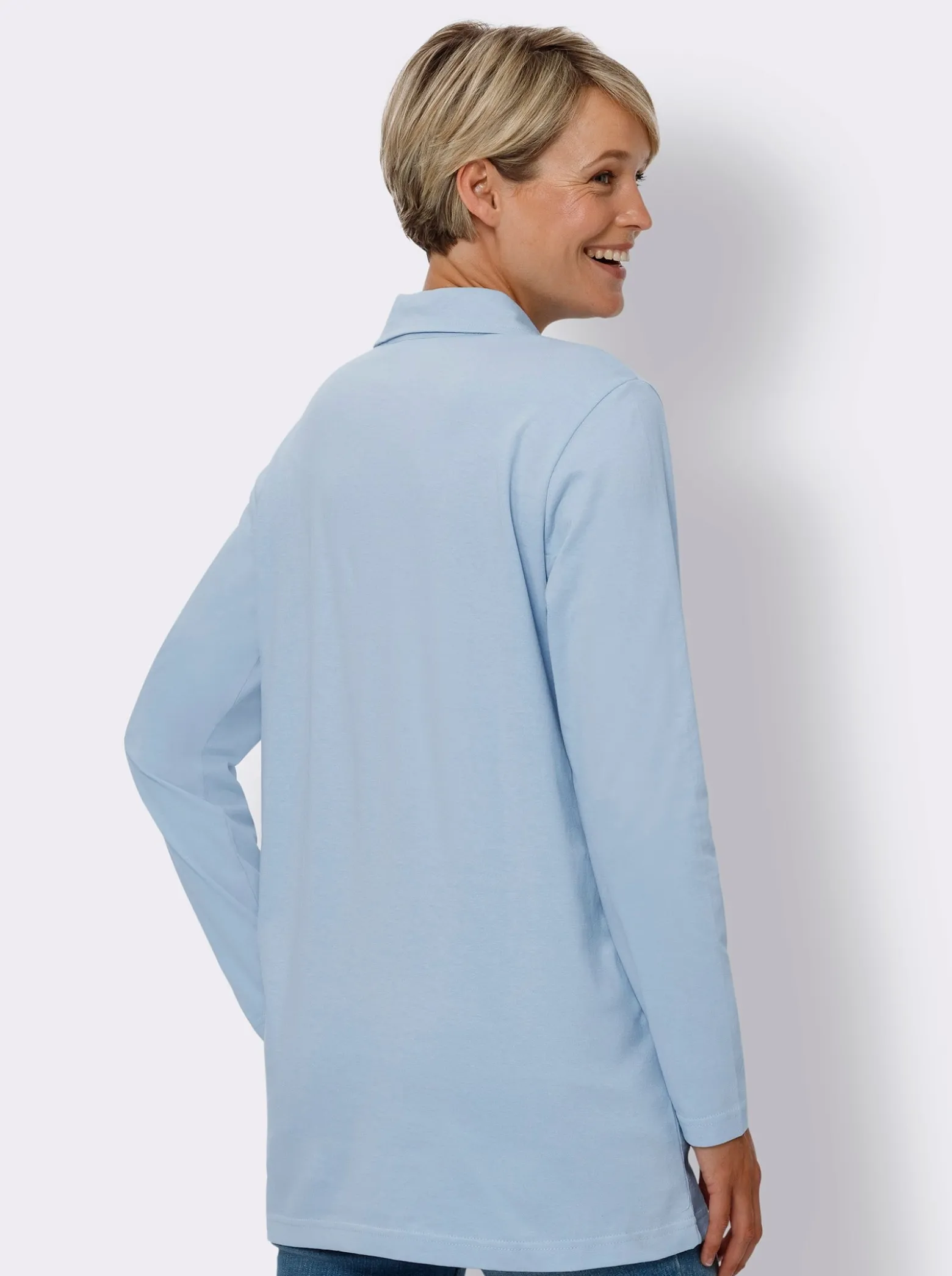 Langarmshirt in Longform