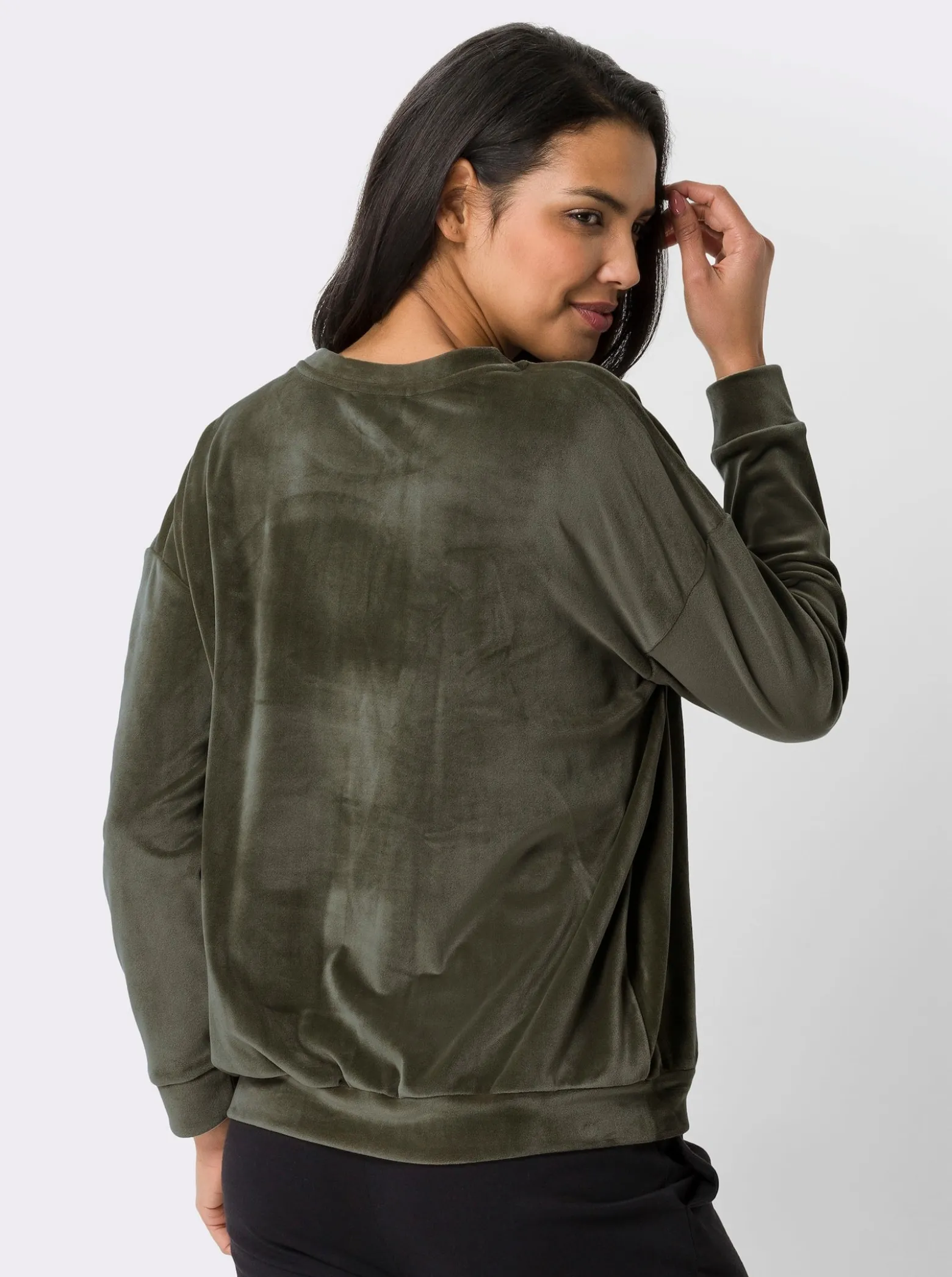 Langarmshirt in Nicki-Qualität