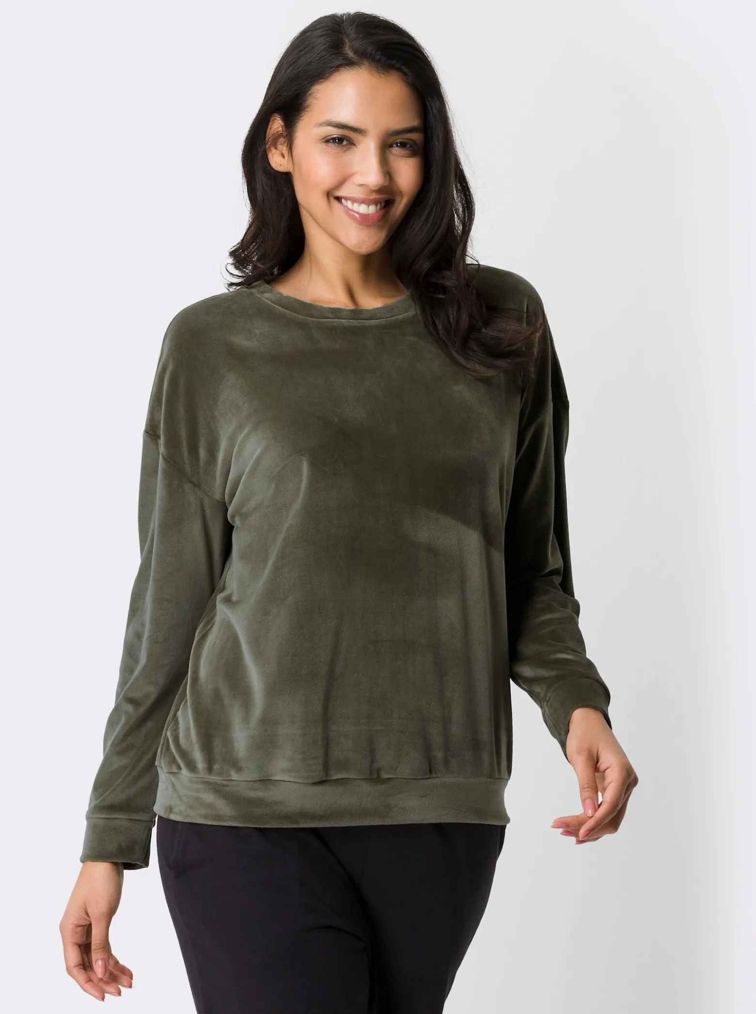 Langarmshirt in Nicki-Qualität